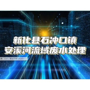 新化縣石沖口鎮安溪河流域廢水處理